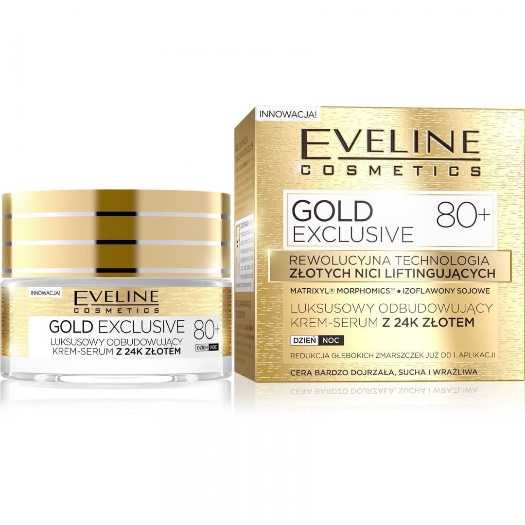 

Eveline Gold Lift Expert 80+ Krem-serum odbudowujący na noc 50ml