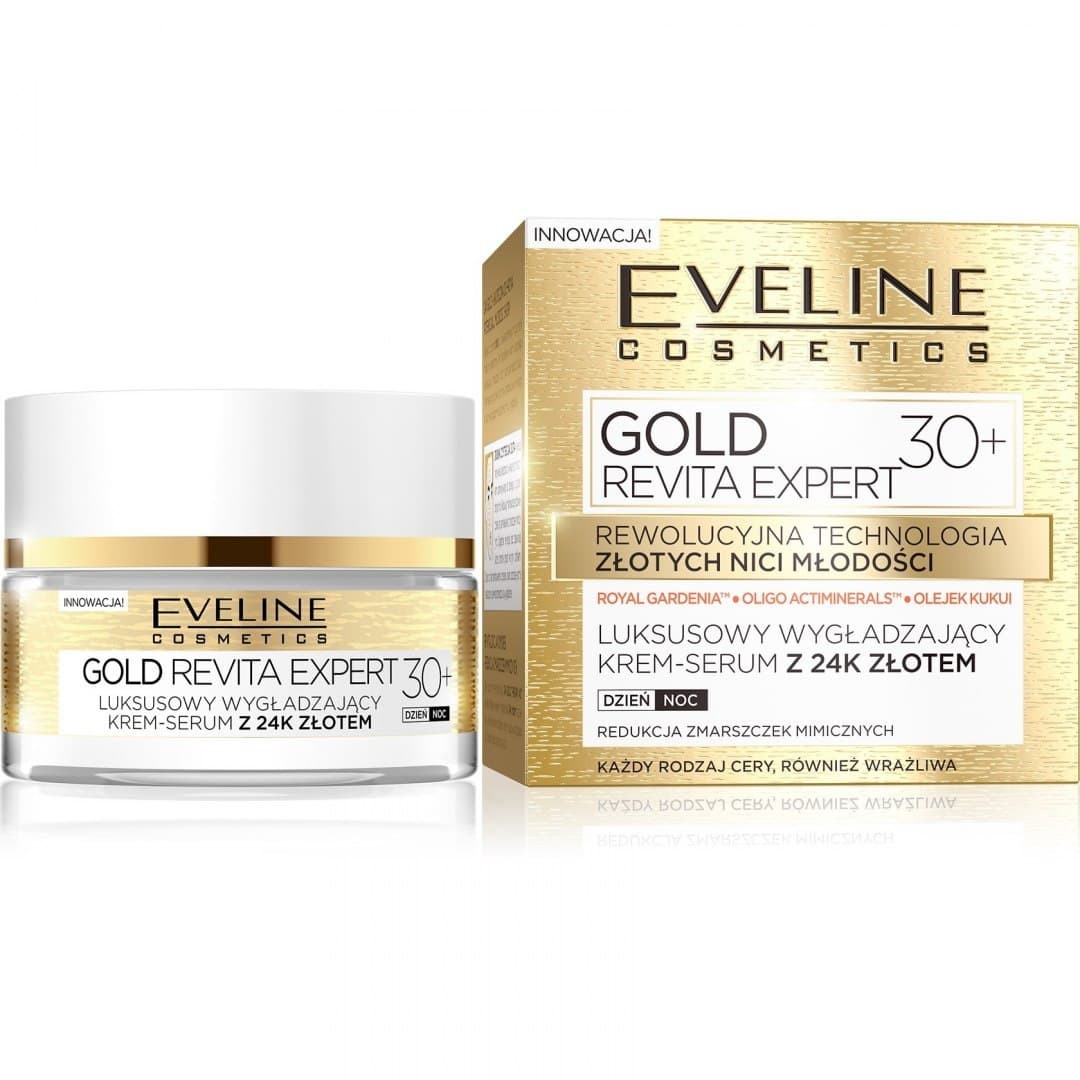 

Eveline Gold Revita Expert 30+ Krem-serum wygładzający na dzień i noc 50ml