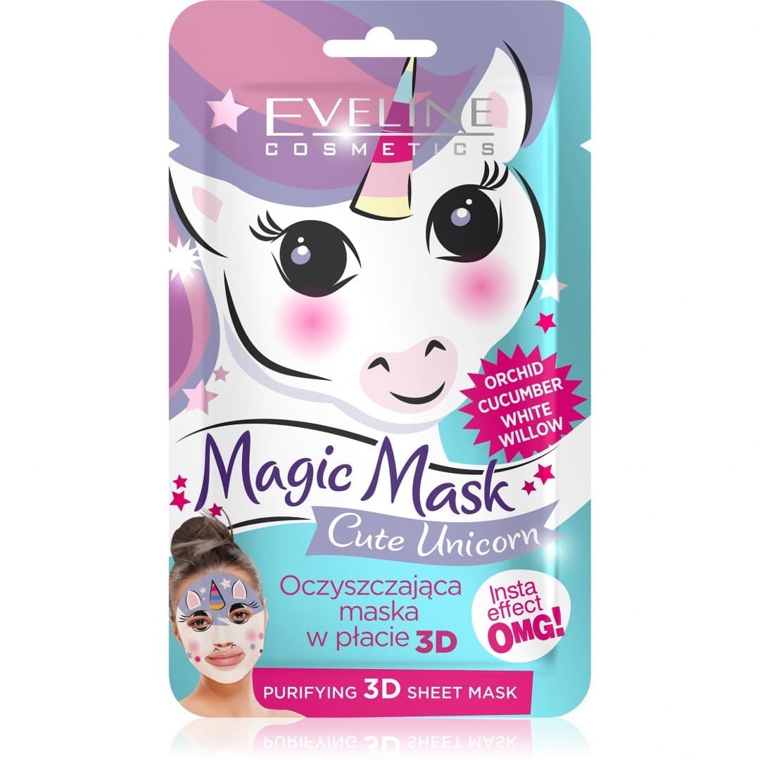 

Eveline Magic Mask Oczyszczająca Maska w płacie 3D Cute Unicorn 1szt