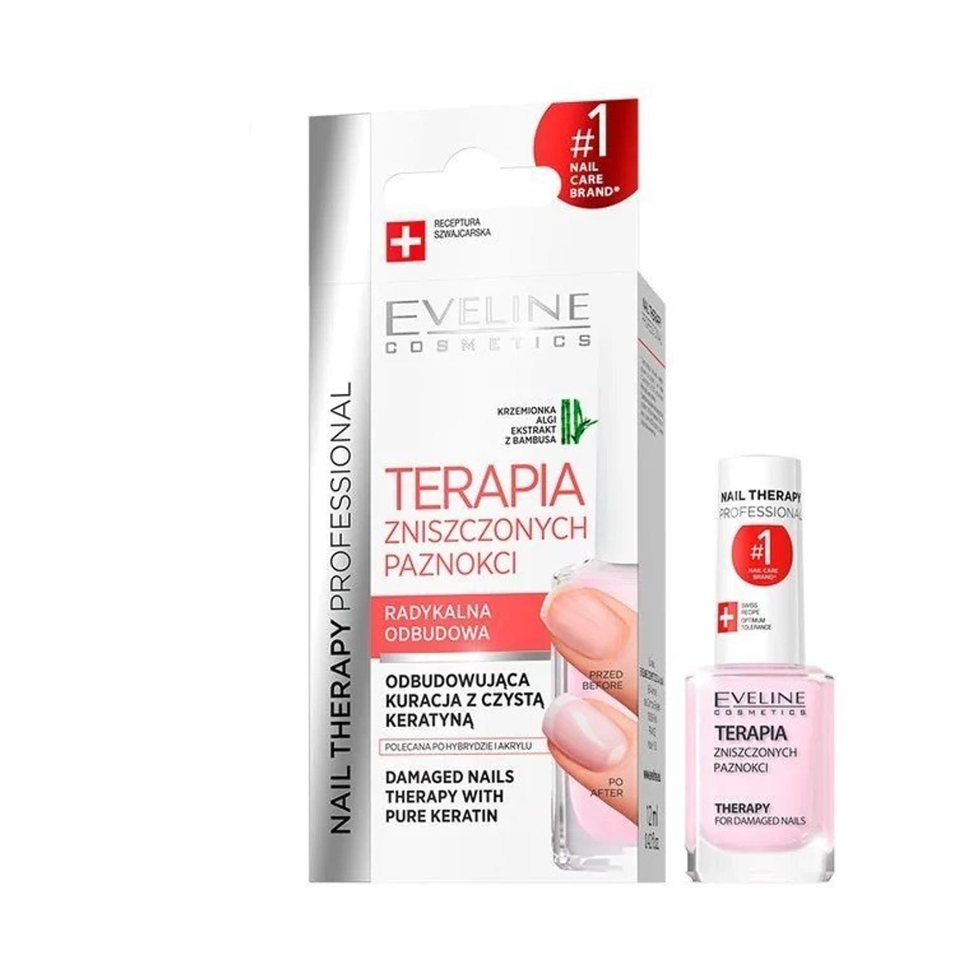 

Eveline Nail Therapy Intensywna Kuracja wzmacniająco-odbudowująca 12ml