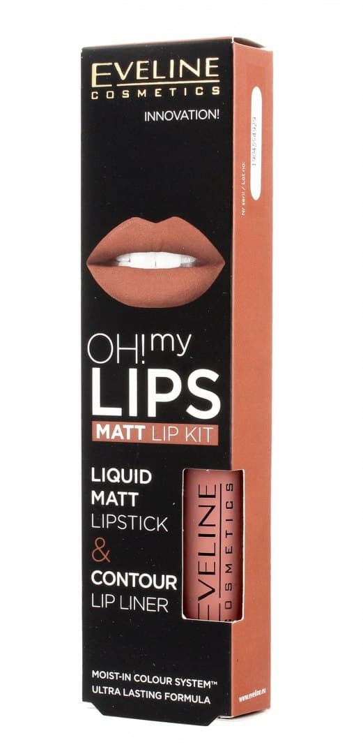 

Eveline OH! My Lips Zestaw do makijażu ust (Pomadka +konturówka) Nr01 Neutral Nude 1op.