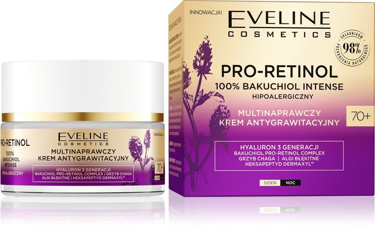 

Eveline Pro-Retinol Krem Multinaprawczy Antygrawitacyjny 70+