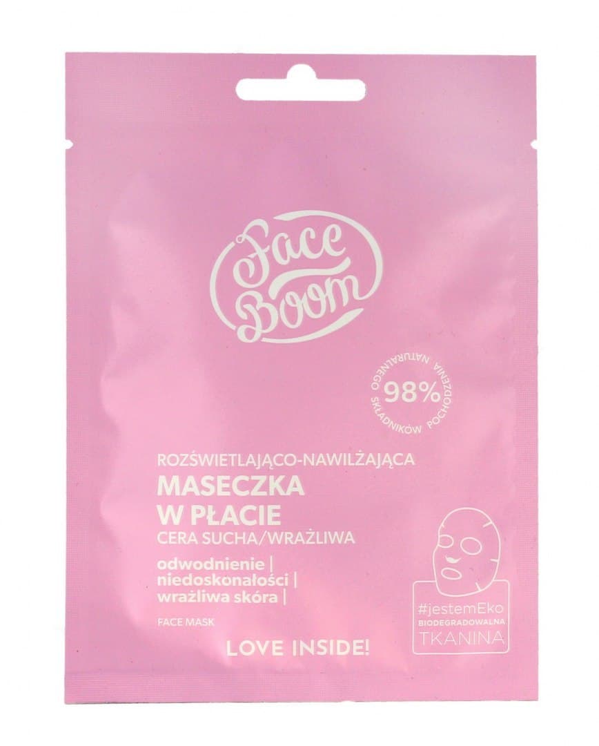 

Face Boom Maseczka rozświetlająco-nawilżająca w płacie 15g