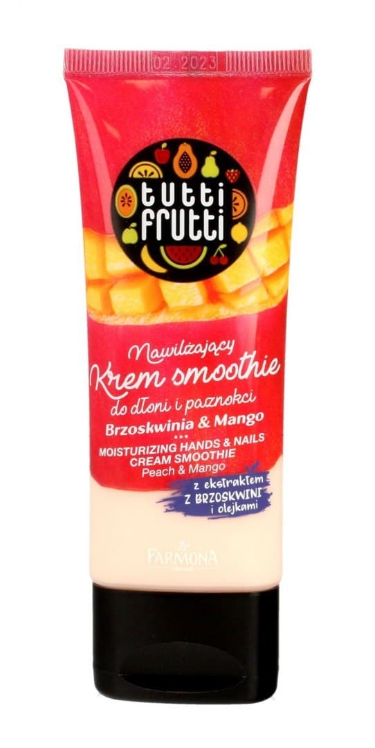 

Farmona Tutti Frutti Nawilżający Krem Smoothie do dłoni i paznokci Brzoskwinia & Mango 75ml