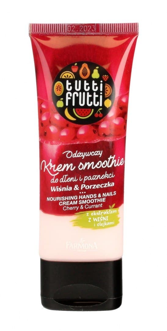 

Farmona Tutti Frutti Odżywczy Krem Smoothie do dłoni i paznokci Wiśnia & Porzeczka 75ml