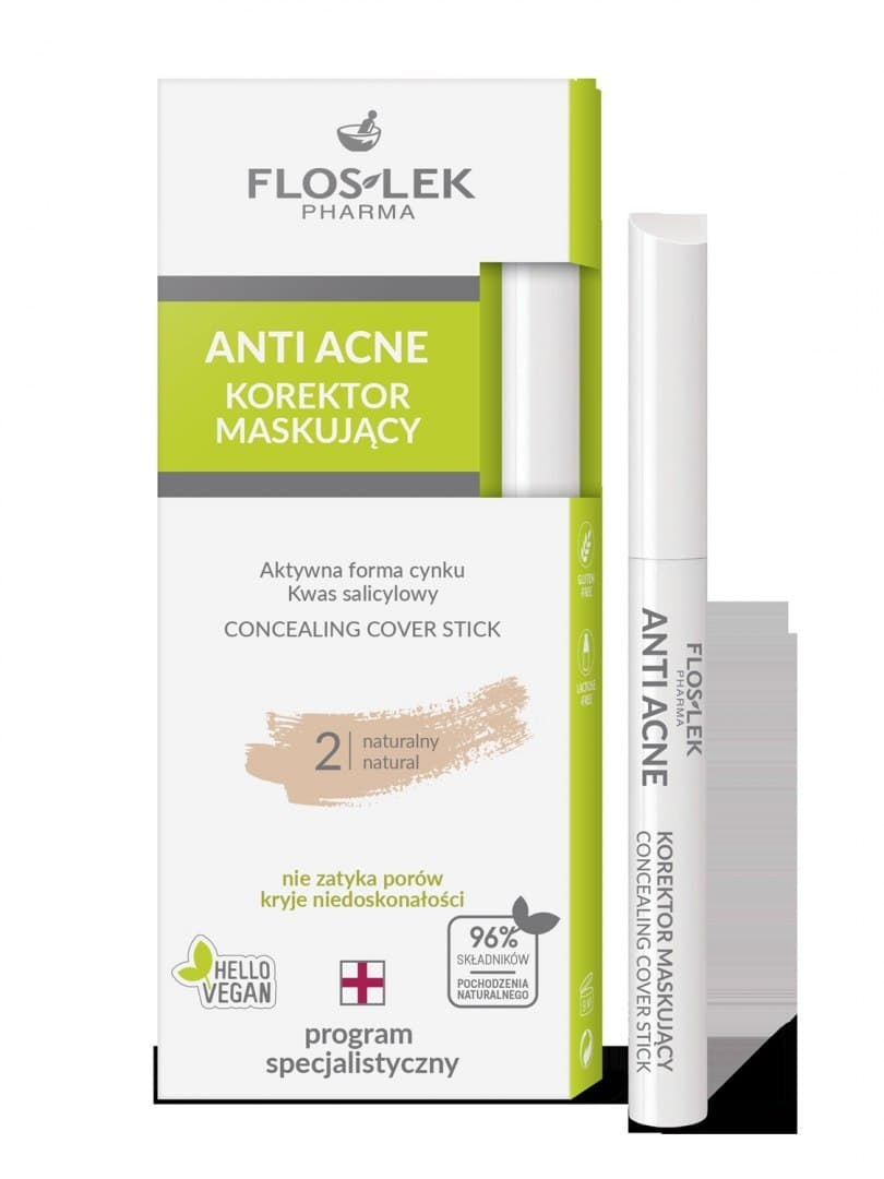 

Floslek Anti Acne Punktowy Korektor maskujący do twarzy - 02 naturalny 1szt