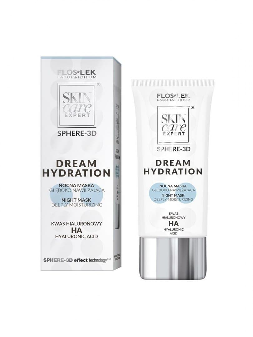 

Floslek SKIN CARE EXPERT® SPHERE-3D DREAM HYDRATION Nocna maska głęboko nawilżająca kwas hialuronowy 50 ml