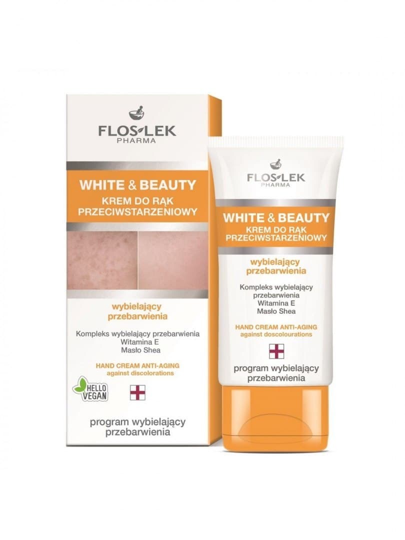 

Floslek WHITE & BEAUTY® Krem do rąk przeciwstarzeniowy wybielający przebarwienia 50 ml