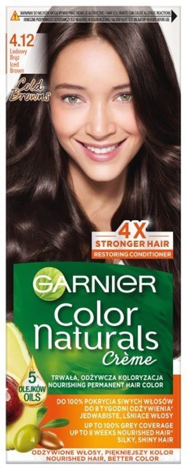 

Garnier Color Naturals Krem koloryzujący nr 4.12 Lodowy Brąz 1op.