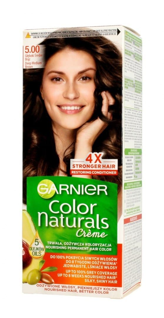 

Garnier Color Naturals Krem koloryzujący nr 5.00 Głęboki Średni Brąz 1op