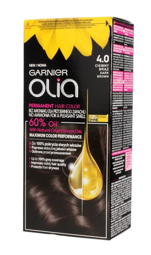 

Garnier Olia Farba do włosów nr 4.0 Ciemny Brąz 1op.
