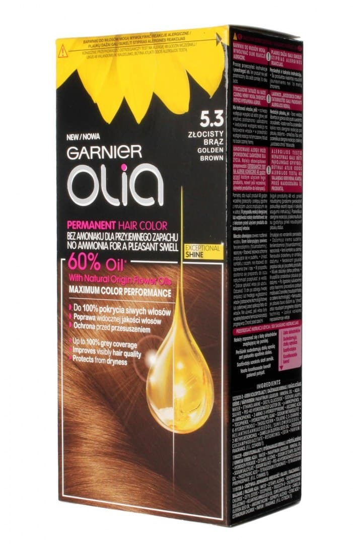 

Garnier Olia Farba do włosów nr 5.3 Złocisty Brąz 1op.