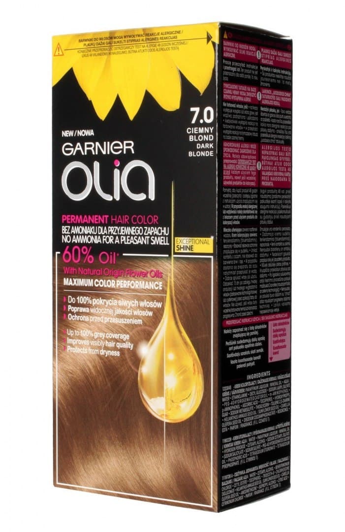 

Garnier Olia Farba do włosów nr 7.0 Ciemny Blond 1op.