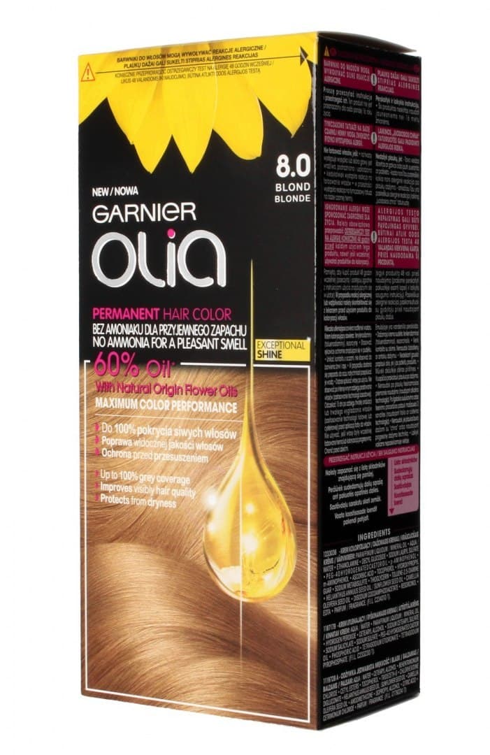 

Garnier Olia Farba do włosów nr 8.0 Blond 1op.