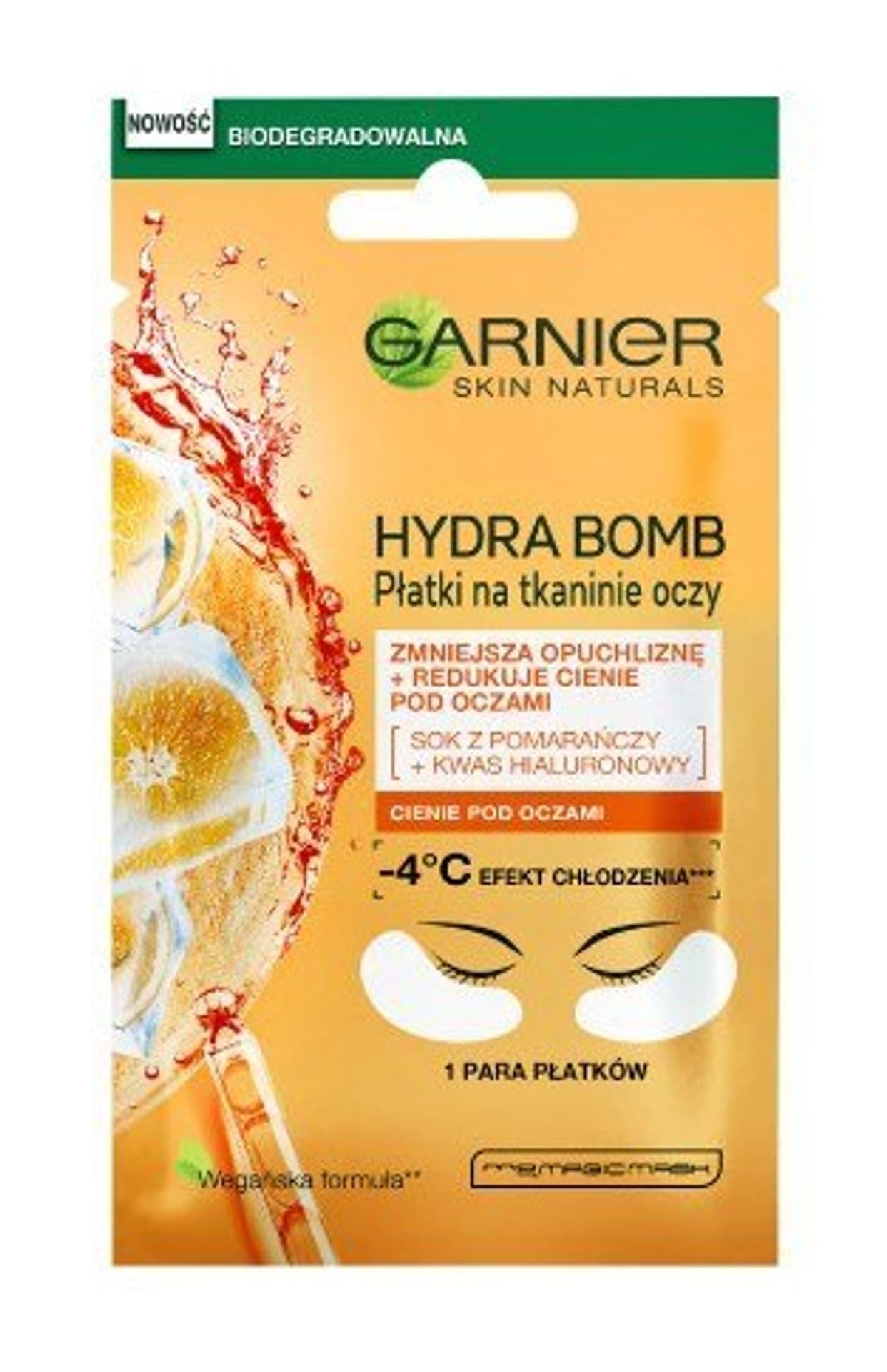 

Garnier Skin Naturals Moisture+ Maska w płatkach pod oczy Orange Juice & Hyaluronic Acid 6g