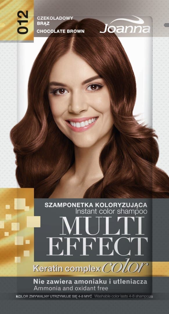 

Joanna Multi Effect Color Keratin Complex Szamponetka 12 Czekoladowy Brąz 35g