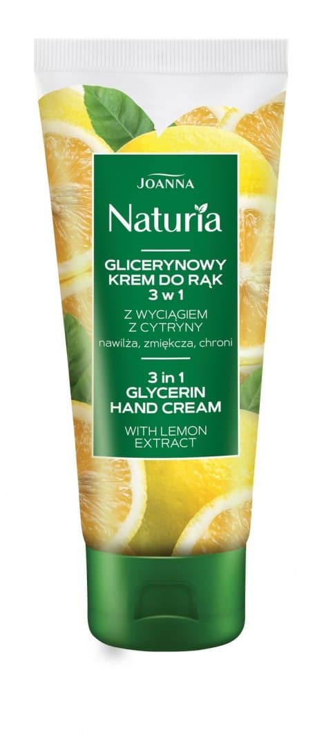 

Joanna Naturia Body Glicerynowy krem do rąk z wyciągiem z cytryny 3w1 nawilża zmiękcza ochroni 100g