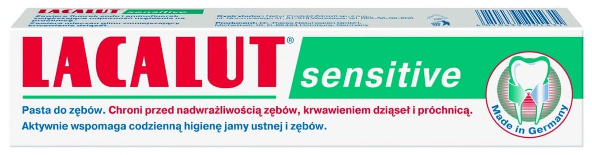 

Lacalut Pasta do zębów Sensitive do wrażliwych zębów 75ml