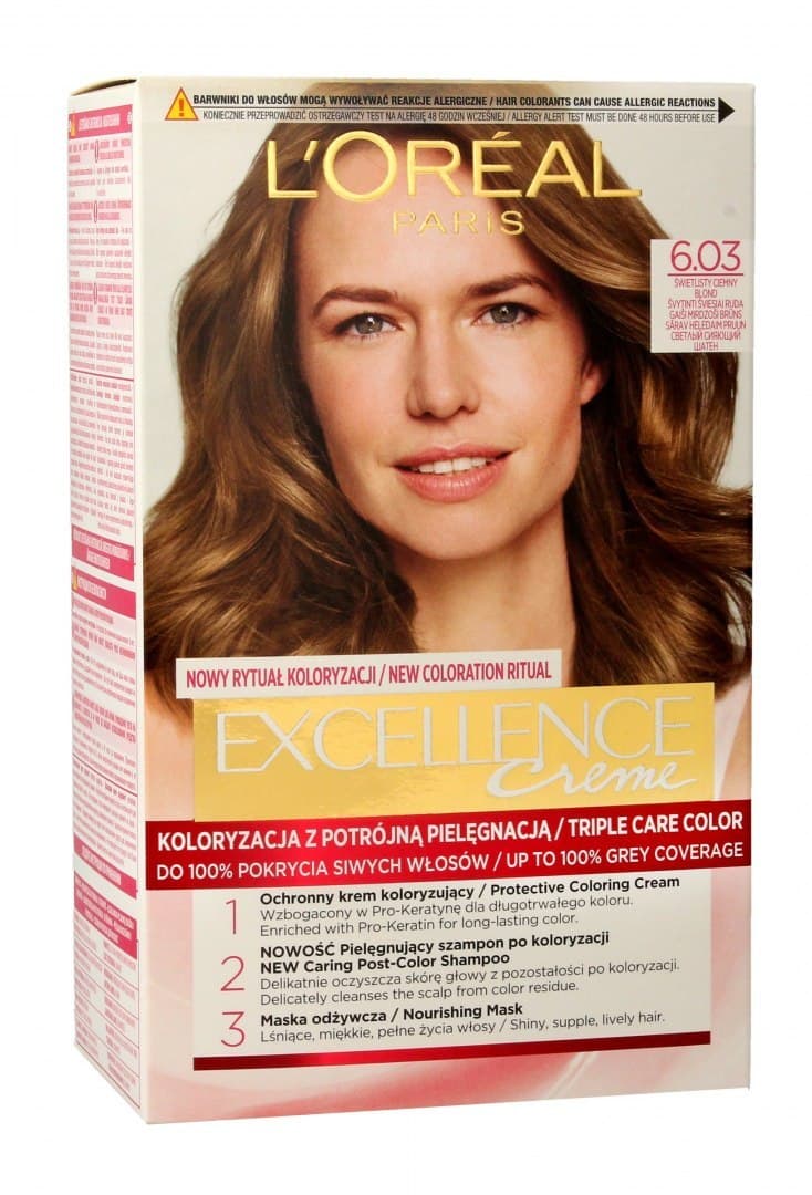 

Loreal Excellence Creme Krem koloryzujący 6.03 Świetlisty Ciemny Blond