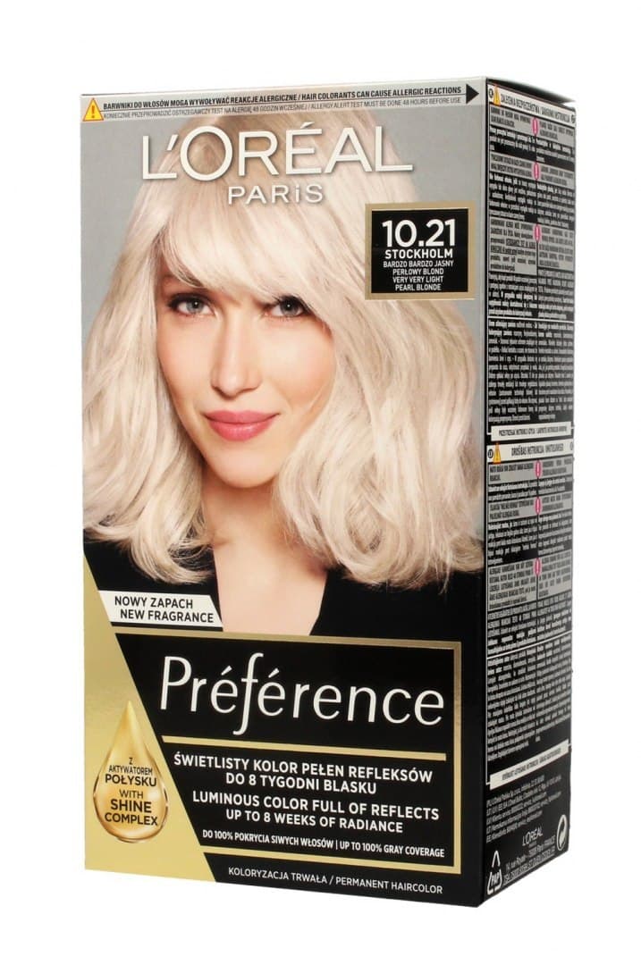 

Loreal Farba Recital Preference Z2 Stockholm 10.21 Bardzo Bardzo Jasny Blond Opalizujący