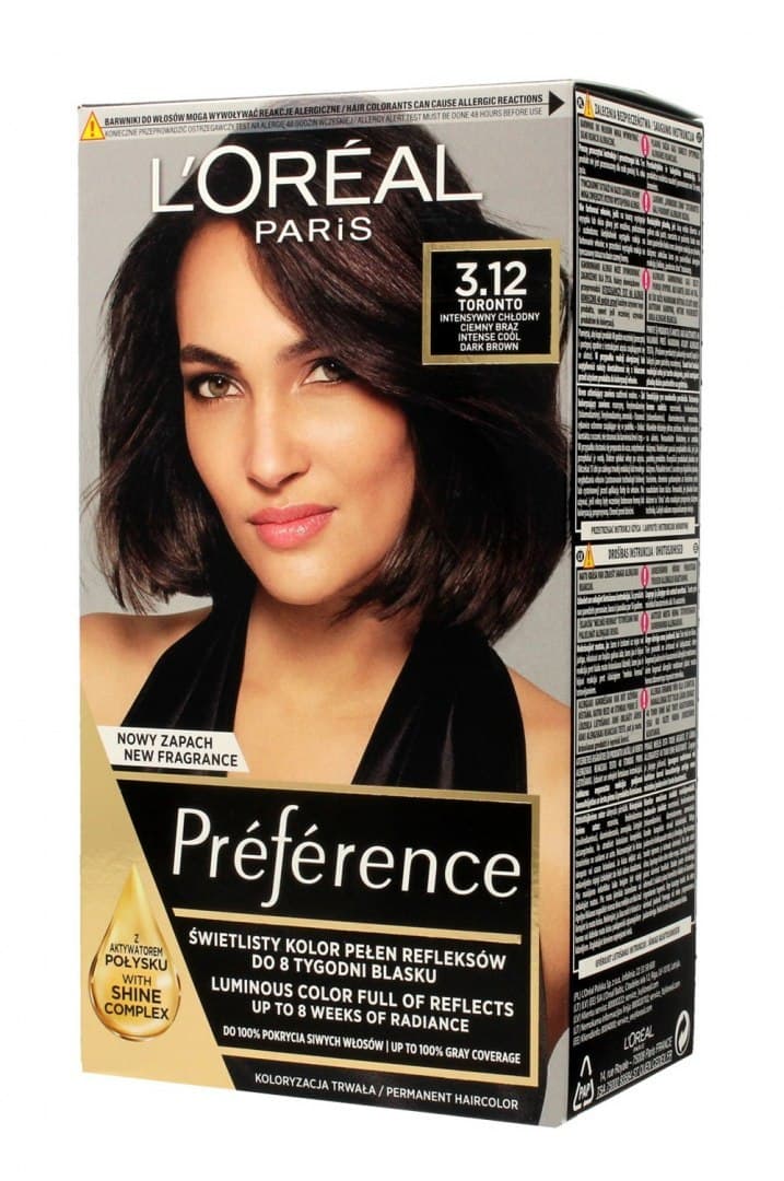 

Loreal Farba Recital Preference 3.12 Honore-Intensywny Chłodny Ciemny Brąz