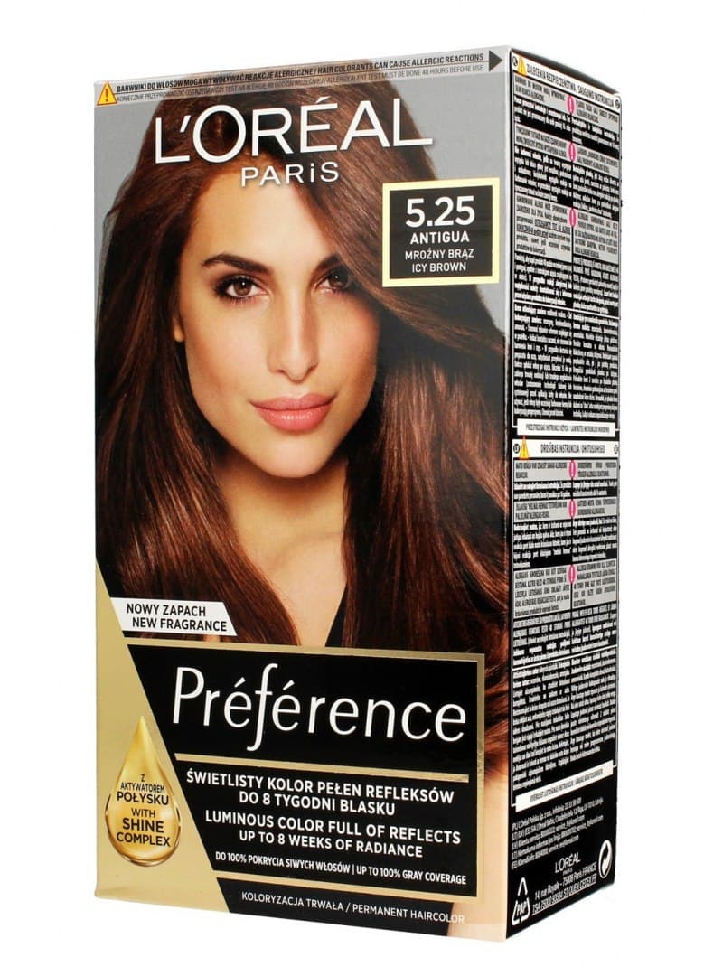 

Loreal Farba Preference nr 5.25 Antigua Mroźny Brąz 1op.