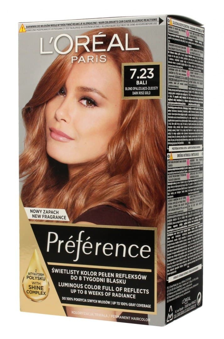 

Loreal Farba Recital Preference 7.23 Blond Opalizująco Złocisty 1op.