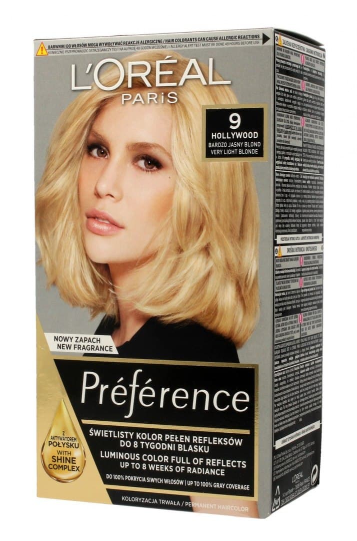 

Loreal Farba Recital Preference Y Hollywood 9 Bardzo Jasny Blond