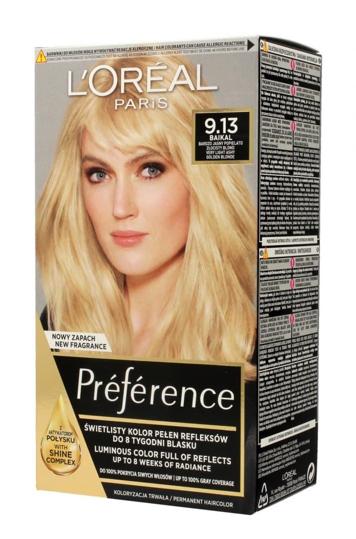 

Loreal Farba Recital Preference M Bardzo Jasny Popielato Złocisty Blond