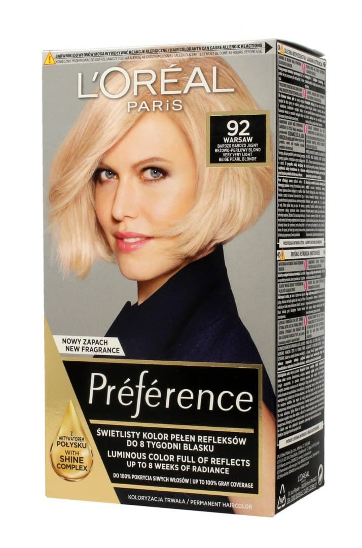 

Loreal Feria Preference Bardzo Jasny Blond 92