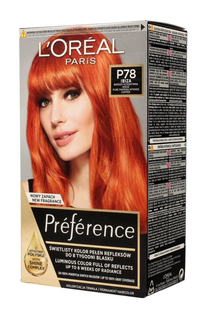 

Loreal Feria Preference Bardzo Intensywna Miedź P78