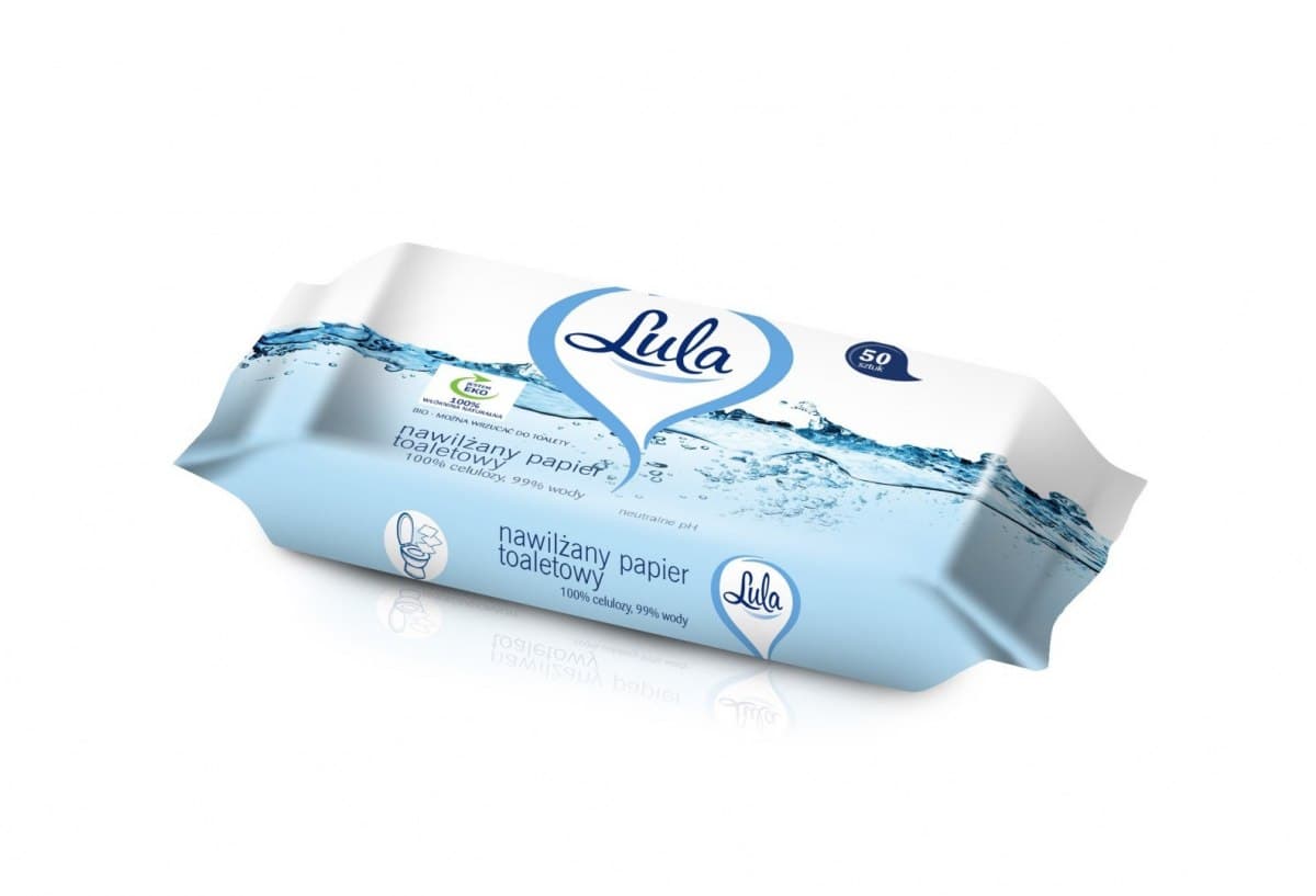 

LULA Nawilżany papier toaletowy 99% wody, 1op.-50szt.