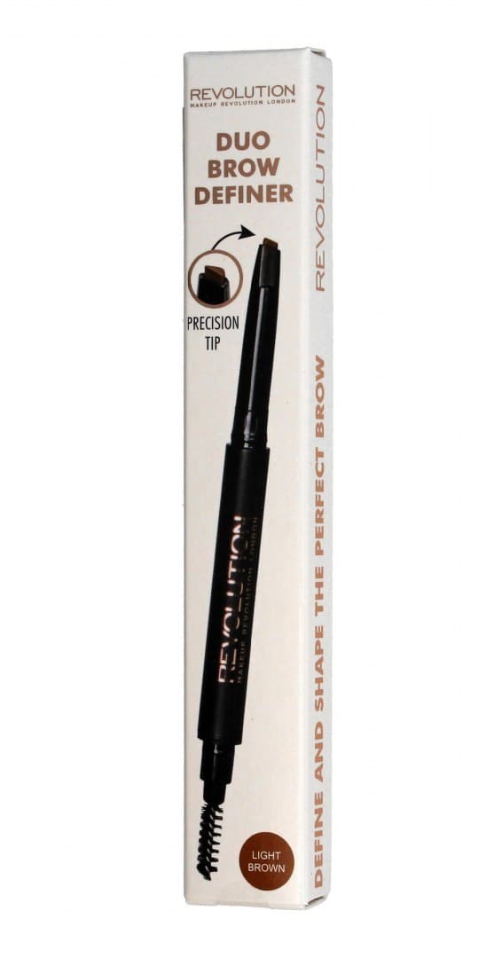 

Makeup Revolution Duo Brow Definer Kredka do brwi + szczoteczka Light Brown 1szt