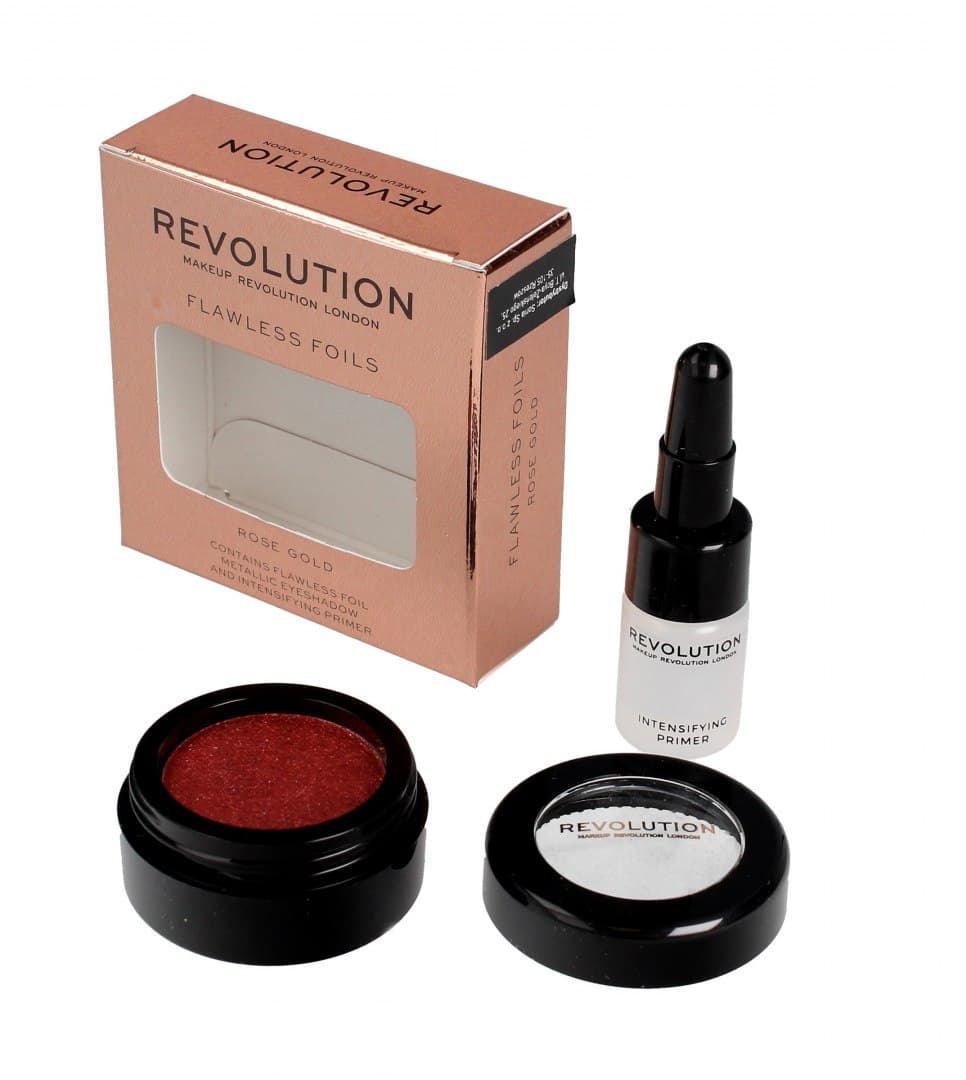 

Makeup Revolution Flawless Foils Cień do powiek metaliczny+baza Rose Gold 1op.