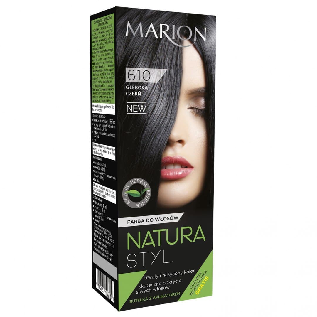 

Marion Farba do włosów Natura Styl nr 610 głęboka czerń