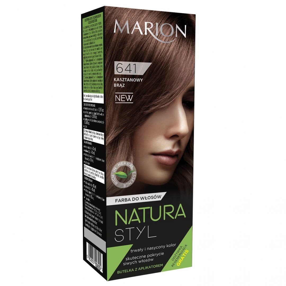

Marion Farba do włosów Natura Styl nr 641 kasztanowy brąz