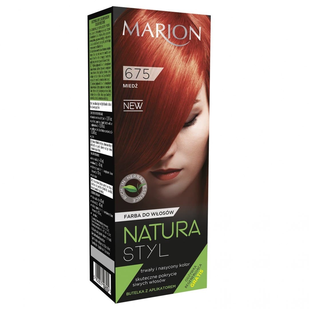 

Marion Farba do włosów Natura Styl nr 675 miedź