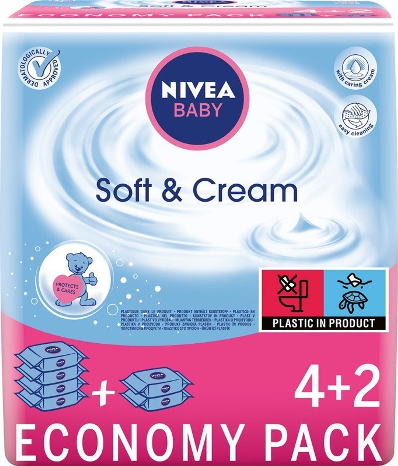 

Nivea Baby Chusteczki Soft & Creme 6 x 63szt (4+2)