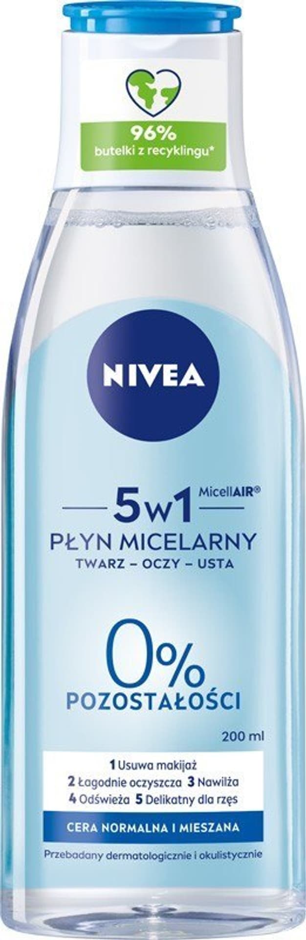 

Nivea Płyn micelarny do demakijażu do cery normalnej i mieszanej 200ml