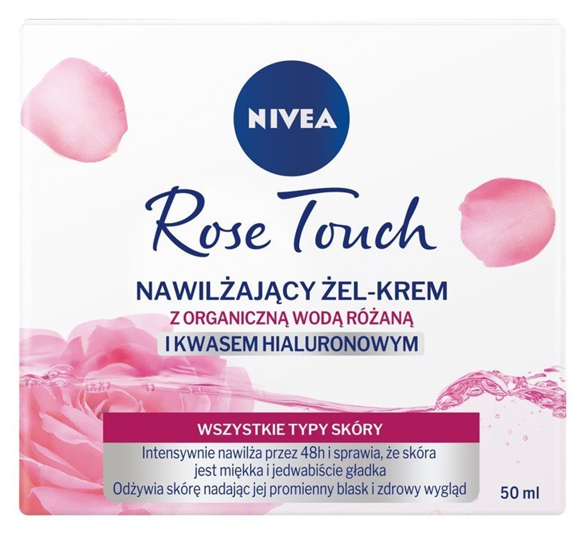 

Nivea Rose Touch Nawilżający Krem-żel z organiczną wodą różaną 50ml