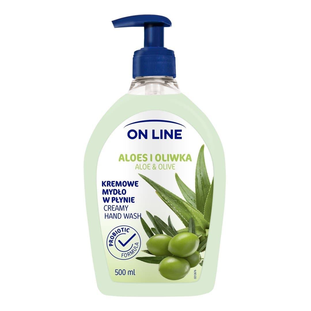 

On Line Mydło kremowe w dozowniku Aloes i Oliwka 500ml