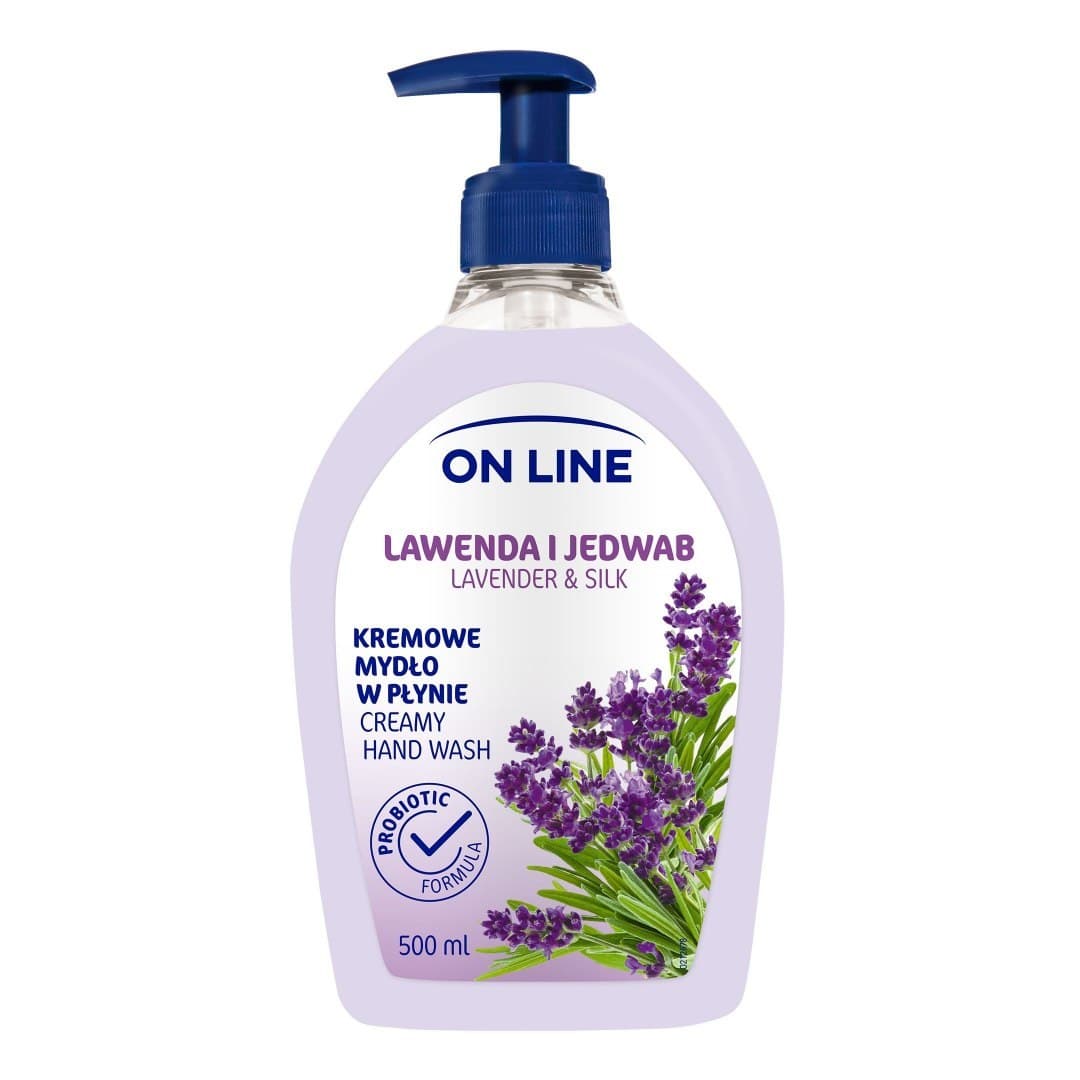 

On Line Mydło kremowe w dozowniku Lawenda i Jedwab 500ml