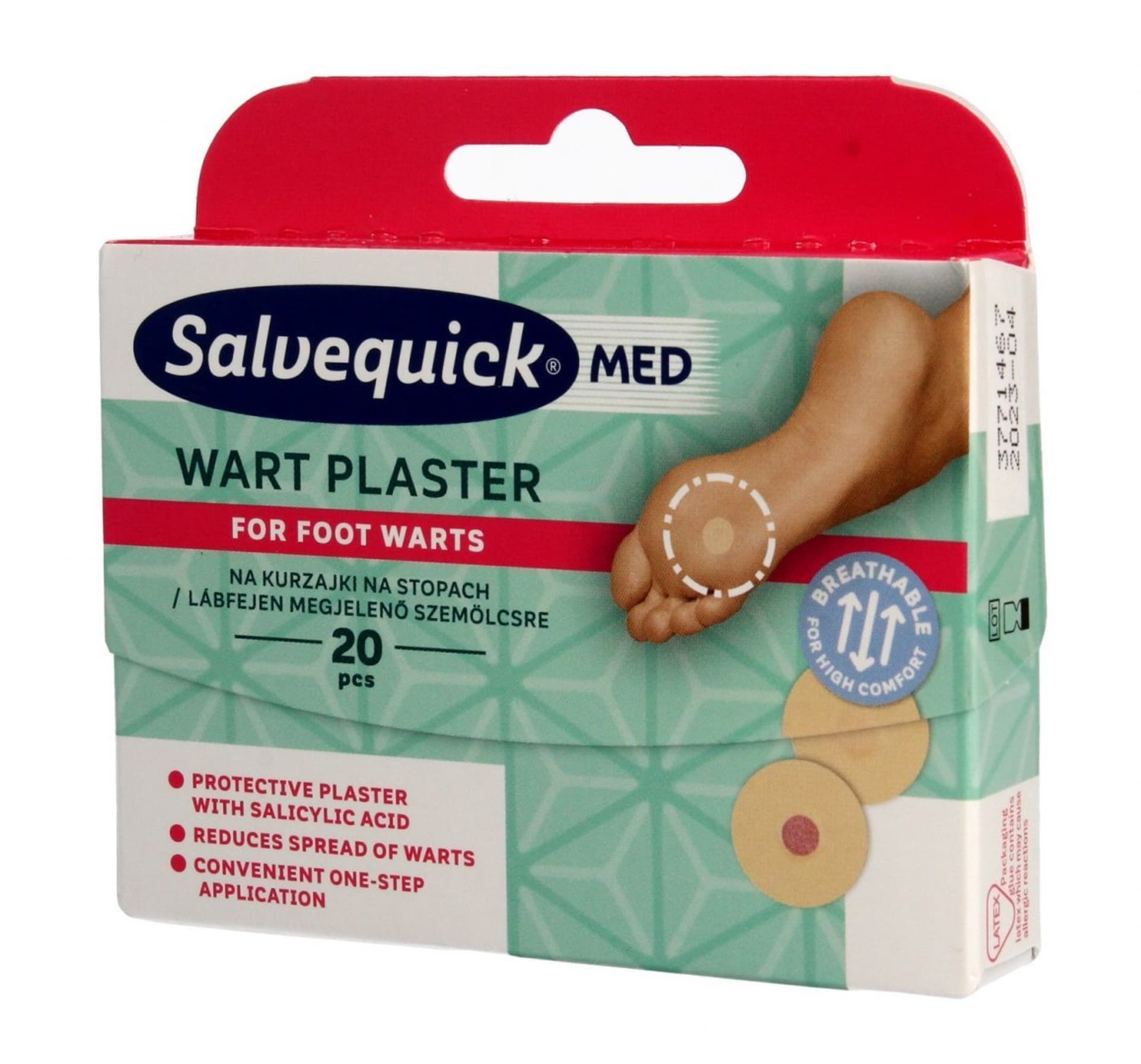 

Salvequick Med Plastry Ward na kurzajki na stopach 1op.-20szt