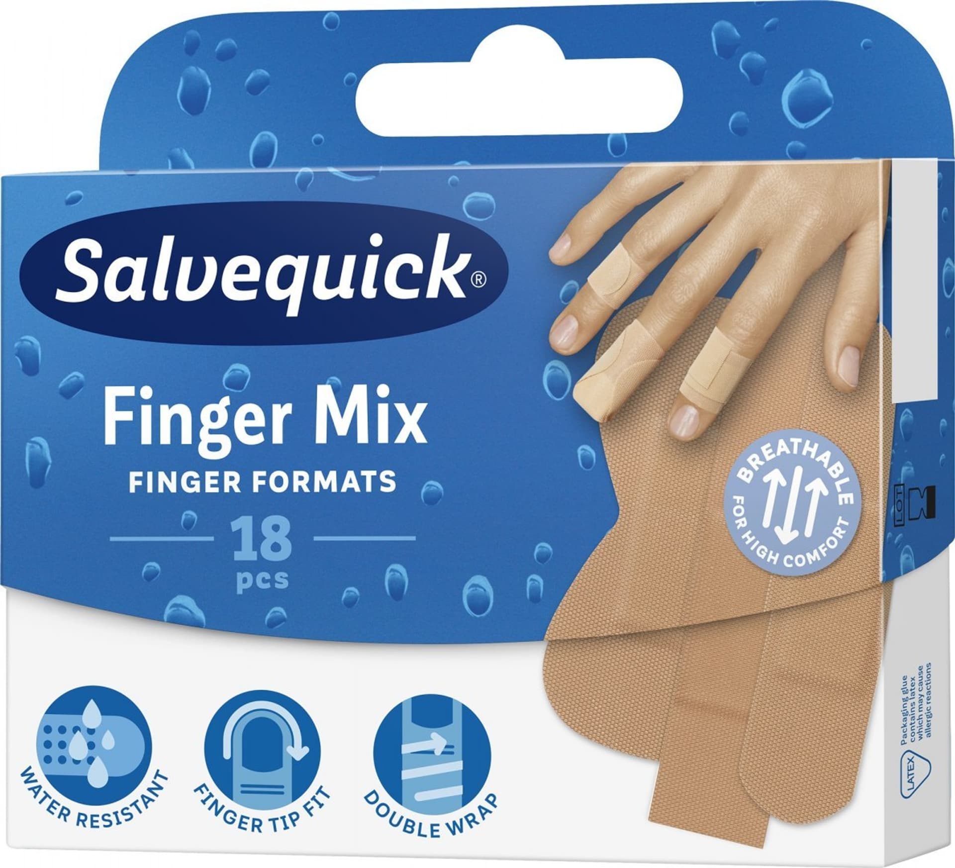 

Salvequick Plastry Finger Mix 1op.-18szt