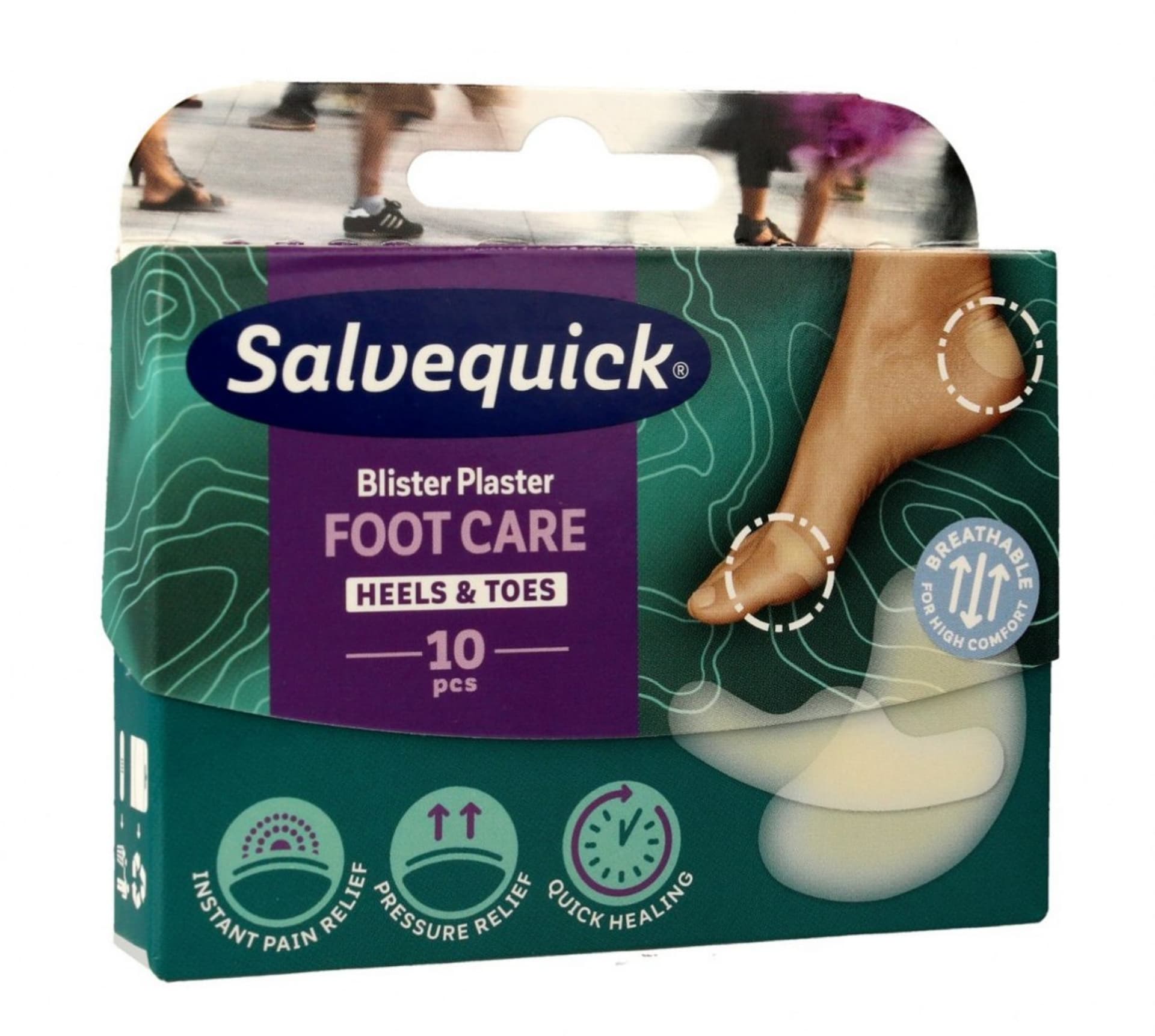 

Salvequick Plastry Foot Care na pęcherze i otarcia 1op.-10szt