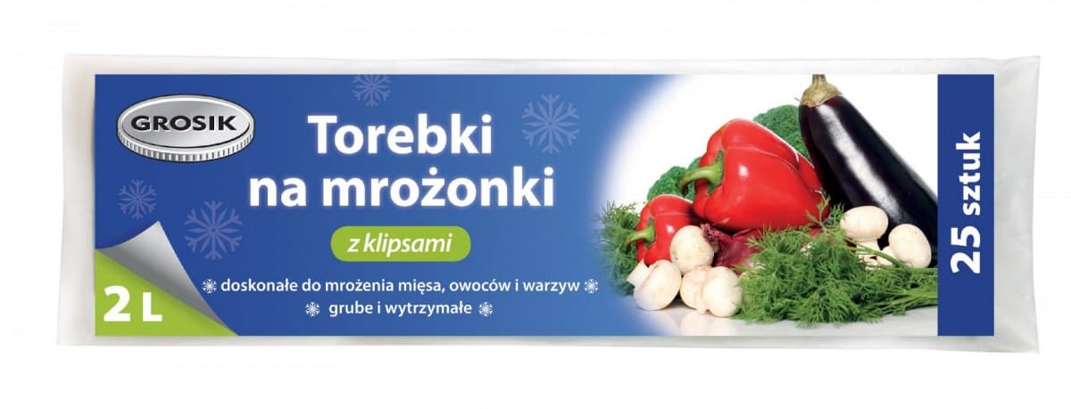 

Sarantis Jan Niezbędny Grosik Torebki na mrożonki z klipsem 2L 1op.-25szt