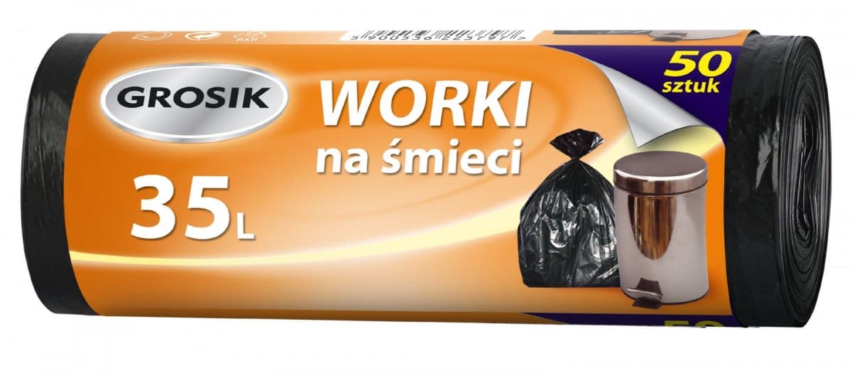 

Sarantis Jan Niezbędny Grosik Worki na śmieci HD 35L/50sztuk