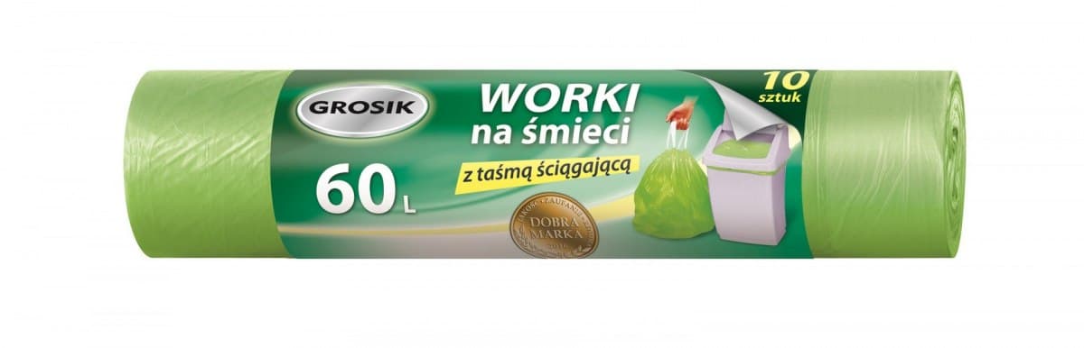 

Sarantis Jan Niezbędny Grosik Worki na śmieci z taśmą 60L 1op-10szt