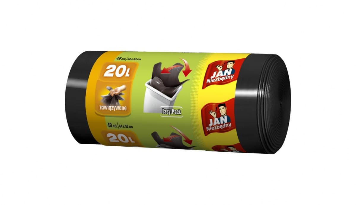 

Sarantis Jan Niezbędny Worki na śmieci HD easy pack czarne 20 L 40szt.
