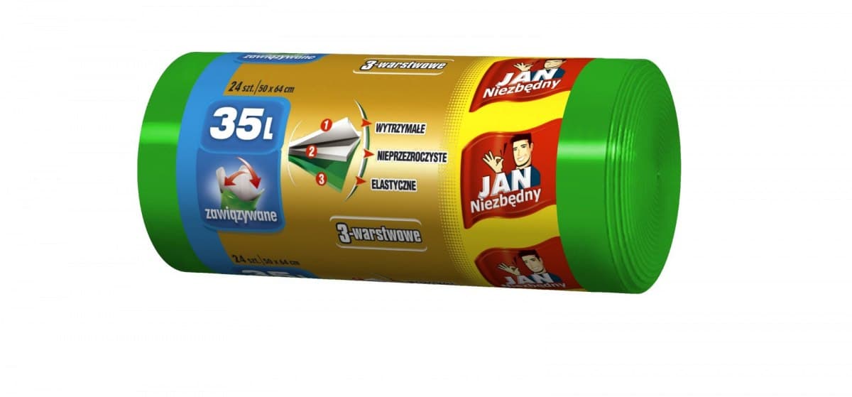 

Sarantis Jan Niezbędny Worki na śmieci LD 3-warstwowe 35 L 24szt.